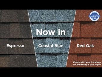 Meet our three new Landmark® PRO Max Def colors - Espresso, Coastal Blue, and Red Oak!